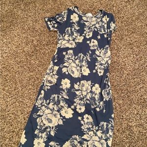 French grey maternity dress